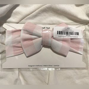 Little Sleepies gingham luxe bow